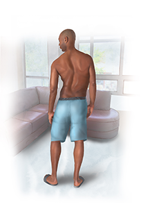 Person with scoliosis